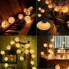 Globe Rattan Ball String Lights Goodia 13.8Fet 40 LED Ciepłe białe bajki lampy do salowych sypialni ślub świątecznych przyjęcia