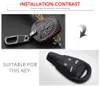 Genuine Leather Car Key Case Car Styling 4 Button Key Fob Shell Cover For SAAB 9-3 93 2003-2009 Keychain Car Key Bag