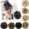 Hårtillbehör Curly Messy Bun Piece Scrunchie Updo Cover Extensions Real As Human Wig Ring Få More7511111