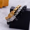 XMAS Gifts silver/gold/black Mens Hip-Hop CZ Stainless steel square rolo box- link chain bracelet with cool CZ Clasp fashion jewelry 8mm