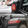 Paralume rosso per sopracciglia ruota/specchio retromarcia decorazione indicatori di direzione per Jeep Wrangler JL JT Shahara 2018+ accessori esterni auto