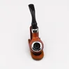 Hot-selling fashionable curved wooden pipe filter cigarette holder bakelite pipe bend handle acrylic pipe