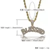 Iced Out gesegnete Anhänger Halsketten Männer Luxus Designer Herren Bling Diamant Buchstaben Anhänger Hip Hop Buchstaben Kette Halskette Schmuck l3520776