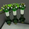 Green Frog Bubble Head Großhandel Bongs Ölbrenner Rohre Wasserpfeifen Glaspfeife Bohrinseln Öl