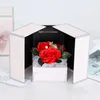 Creatieve geschenkdoos voor Valentijnsdag geschenk met zeep bloemen en een sieraden opbergdoos rode en roze kleur voor kiezen