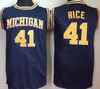 Michigan Wolverines 2 Jorda Poole Jerseys College Basketball 1 Charles Matthews 25 Juwan Howard 5 Jalen Rose Chris Webber 4 Niebieski biały żółty