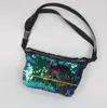 Русалка пришивания Fanny Pack Блеск Кошелек Блестки Талия Сумки Карман Crossbody сумочек Косметическая сумка Tote Сумка для хранения