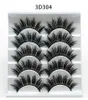 NYA 5PAIRS FAUX 3D Mink Eyelashes False Eyelashes Naturliga tjocka långa ögonfransar Eyelash Extension Wispy Makeup Beauty Tools