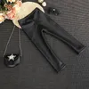 Trousers children's PU leather pant Leggings Thickened and plush warm winter pants for baby girls kids fashion boutiques trousers