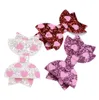 Nouveaux enfants cheveux arcs accessoires ensembles paillettes pêche coeur conception arc boutique accessoire de cheveux barrettes filles épingle à cheveux ensemble cheveux Clips6838611