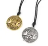 Tripla dea della luna Wicca Pentagramma Collana con amuleto magico Argento vintage Donna Albero della vita Collane con ciondolo gotico lunare per uomo 6863588