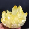 Nouveau trouver un spécimen minéral de grappe de cristal de Quartz fantôme jaune guérison 227g