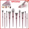 Premium Wet and Wild Makeup Brushes 10pcs/set Cosmetics brush face Foundation Blush Powder brush Concealers Eye Shadows Brushes Beauty tools