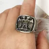 High Quality 316 stainless steel 32 degree Scottish Rite Freemason masonic ring eagle wings down 32nd 14 degree Yod rings jewelry