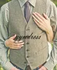 2019 Brown casamento Homens Coletes Slim Fit Groomsmens Vest casamento Custom Made Colete Coletes Formal Negócios