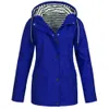 KLV Autunno Inverno Donna Giacche Cappotto Caldo Solid Rain Jacket Outdoor Plus Impermeabile con cappuccio impermeabile antivento spedizione gratuita 4.101