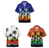 Casual adolescente menino camisas para crianças manga curta giro para baixo colarinho coco impressão praia meninos camisa tops verão crianças roupas 7-14y 13color