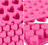 Silikon hjärta form choklad mögel gummy candy maker isbricka gelé mögel 55 hålighet kök efterrätt kaka bakeware bakning verktyg rosa