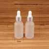 Glass 30ml Essential Oil Bottle Frosted Dropper Pot 1OZ Women Cosmetic Container 30 Gram SampleTest Jar