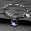 Wish Amazon Popular 12 Colors Birth Stone Charm Bangle Handmade Bracelet with Gift