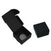 100Pcs 3.7x3.7x2cm Mini Size Black Kraft Paper Box Gift Package Decoration Cardboard Boxes