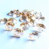 1000 pcs/lot 14mm Champagne K9 cristal verre octogone perles pour lustre prisme goutte perles cristal lustre pièces