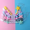 Baby Personalize Name pacifier Clip Silicone Clip Pacifier Chain Chew Baby Teether Toys Nipple Holder