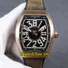 Vanguard Watch Specjalne nowe modele Vanguard Crazy Hours Rose Gold Case V 45 ch Br Black Dial Automatyczne męskie zegarek skórzane paski sportowe zegarki pure_time