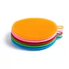 1PCS 실리콘 접시 사발 청소 브러쉬 실리콘 색 패드 실리콘 접시 스폰지 주방 냄비 클리너 세척 도구