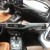 Para audi a7 2011-2018 interior painel de controle central maçaneta da porta 3d 5d adesivos de fibra de carbono decalques estilo do carro accessorie239m