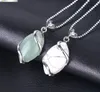 Women Trendy Jewelry Pendants for Necklace Choker Making Horse Eye Shaped Natural Gemstone Charms Pendant with Love Heart Buckle GD249