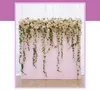 Fila de flores artificiales de 2M y 2 tipos con Wisteria, decoración de boda DIY, arco en T, fondo de plomo, pared de flores, estudio, ventana, accesorios, fila AF010