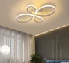 New Hot RC White / Coffee Finish Modern Ceiling Lights For Living Room Bedroom Study Room Dimmable Chandelier Fixtures MYY