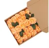 2019 Verkäufe !!! Freies Verschiffen 50pcs PET Schaum Rose Flower Light Orange