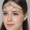 Fashion-Bohemia Crystal Cross headbands Women fashion hair jewelry Gold hairbands Tiaras Rhinestone Chain wedding Hair accessories