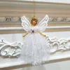 Anjo do Natal pendurado pingente da árvore de Natal do anjo Plastic Ornamento de suspensão Loja Início Janela Decoração Xmas Toy presente