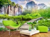 Пользовательские Обои 3D Пейзаж Водопад Сад Пейзаж Гостиная Спальня Фон Настенные Росписи Обои