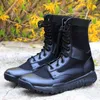 Summer Military Ultralight Army Boots For Men Leather Mesh Breathe Ly Boots Outdoor Tactical Shoes Accessories6677052