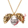 Bridal Alloy flower sunflower necklace double-layer lettering open clavicle chain jewelry wedding favor party gift wholesale