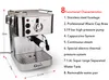 Darmowa wysyłka Household Commercial Semi-Automatyczny Włoski 19 Bar Cappuccino Espresso Ekspres do kawy Home Makerem do produkcji kawy
