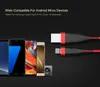 Flexibel USB-kabel hög dragkraft 2A Laddningsdata Nylon Braid Type-C Kabelkabel för Android Samsung Huawei Laddare Synkronisera kablar 1m