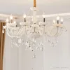 LED Crystal Christal Chastelier Home Lighting Luminaire Lustrees de Cristal Современная кухня Столовая гостиная люстра Candelabro