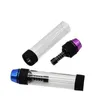 Dry herb vaporizer Pipe With Metal Mouthpiece Plastic Tube Glass bowl Smoking Pipes filters Twisty Glass Blunt