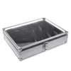 2021 Aluminum 12 Wristwatch Watch cases Showcase Display Storage Case Box277B