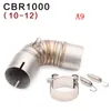 Для CBR1000 Slip-On Motorcycle Dehke Muffler Middle Link Pipe для Honda CBR1000RR CBR 2009 2009 2010 2011 2013 2014 2015 2016208h