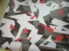 Enveloppe en vinyle de camoufalge rouge blanc rouge pixé pour le revêtement de voiture couvre-camion camouflage couvre-papier autocollant auto-adhésif 1,52x30m 5x98ft