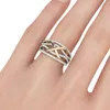 Crystal Gold Infinity Ring band finger Contrast Color Diamond rings women Engagement Wedding Fashion Jewelry gift