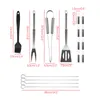 Utensili per barbecue Set per grigliate per barbecue Borsa Kit per utensili in acciaio inossidabile Accessori per utensili da cucina all'aperto da campeggio