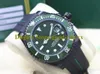 2 montres de couleur pour hommes hommes noir Pvd asie mécanique couronne montre Sport plongée caoutchouc B bracelet sous 116619 montres-bracelets