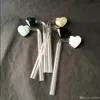 Kleur lange perzik pot glazen bongs accessoires, kleurrijke buis roken gebogen glazen buizen olieverbrandpijpen waterleidingen dab rig glazen bongs pip